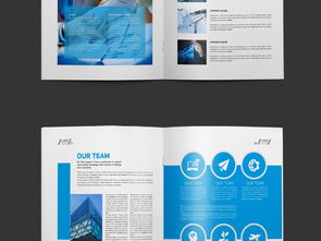 大气蓝色企业形象宣传画册设计素材 全套AI模板高清下载指南